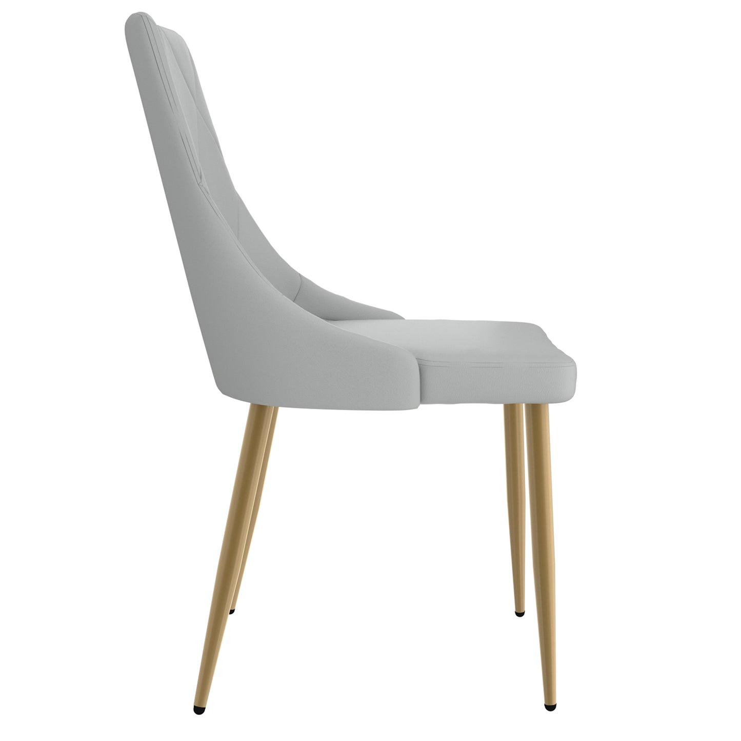 Antoine Side Chair in Light Grey and Aged Gold (Each)
