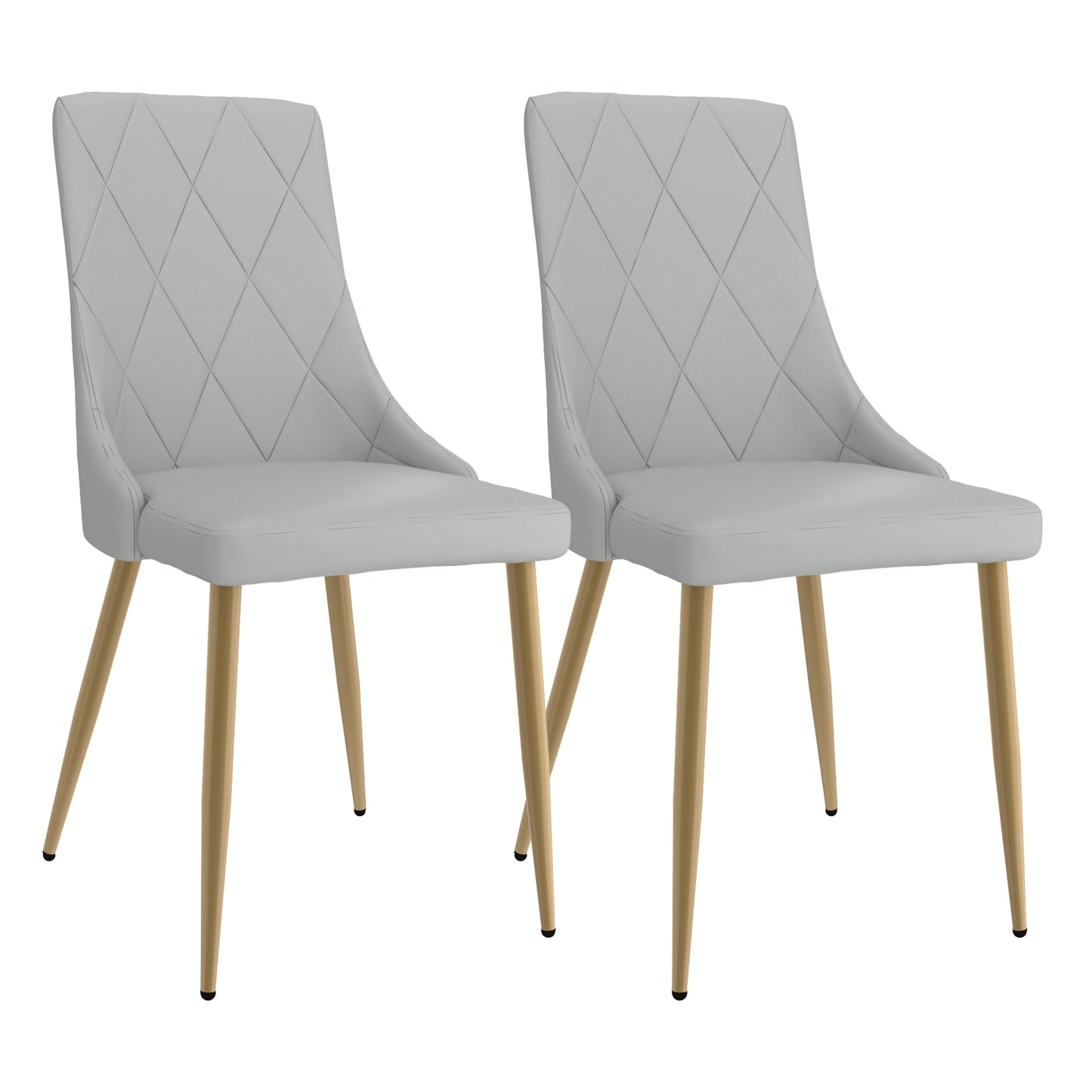 Antoine Side Chair in Light Grey and Aged Gold (Each)