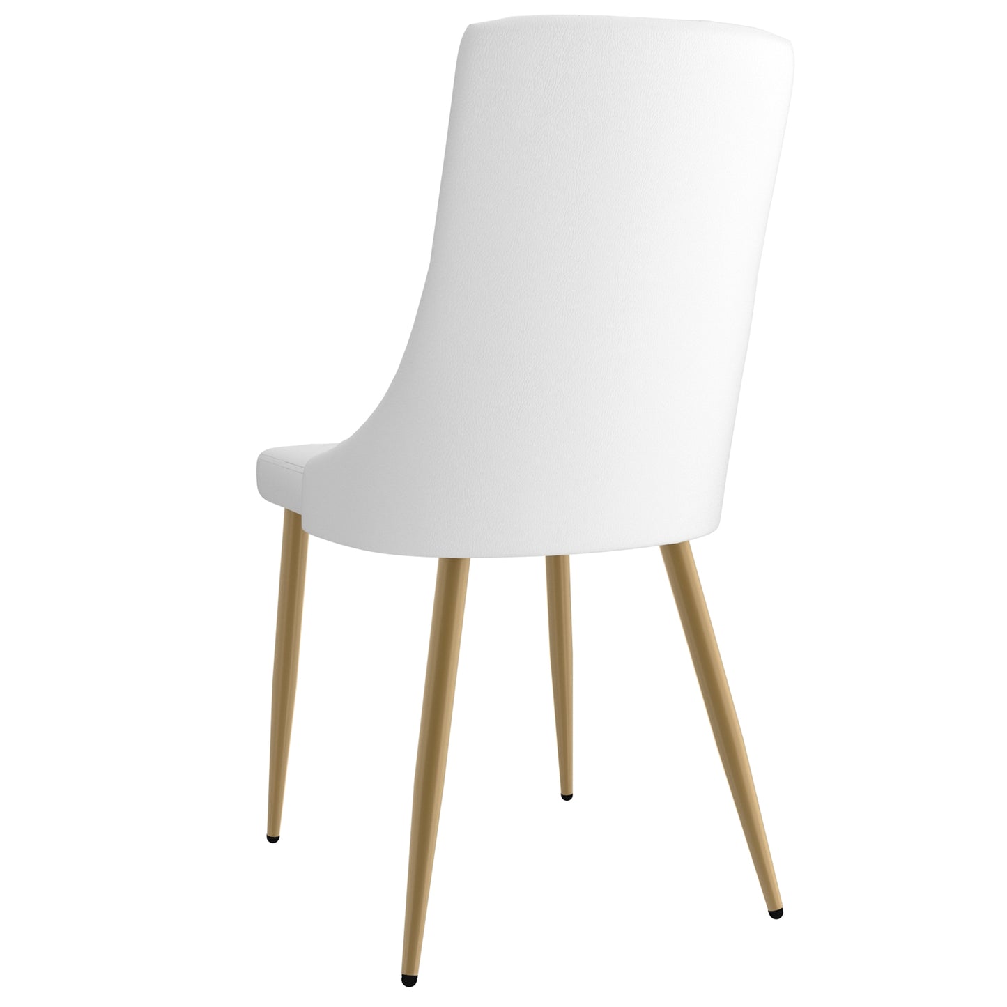 Antoine Side Chair in White and Aged Gold (Each)