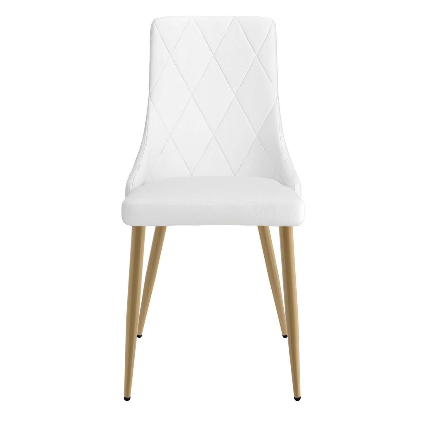 Antoine Side Chair in White and Aged Gold (Each)