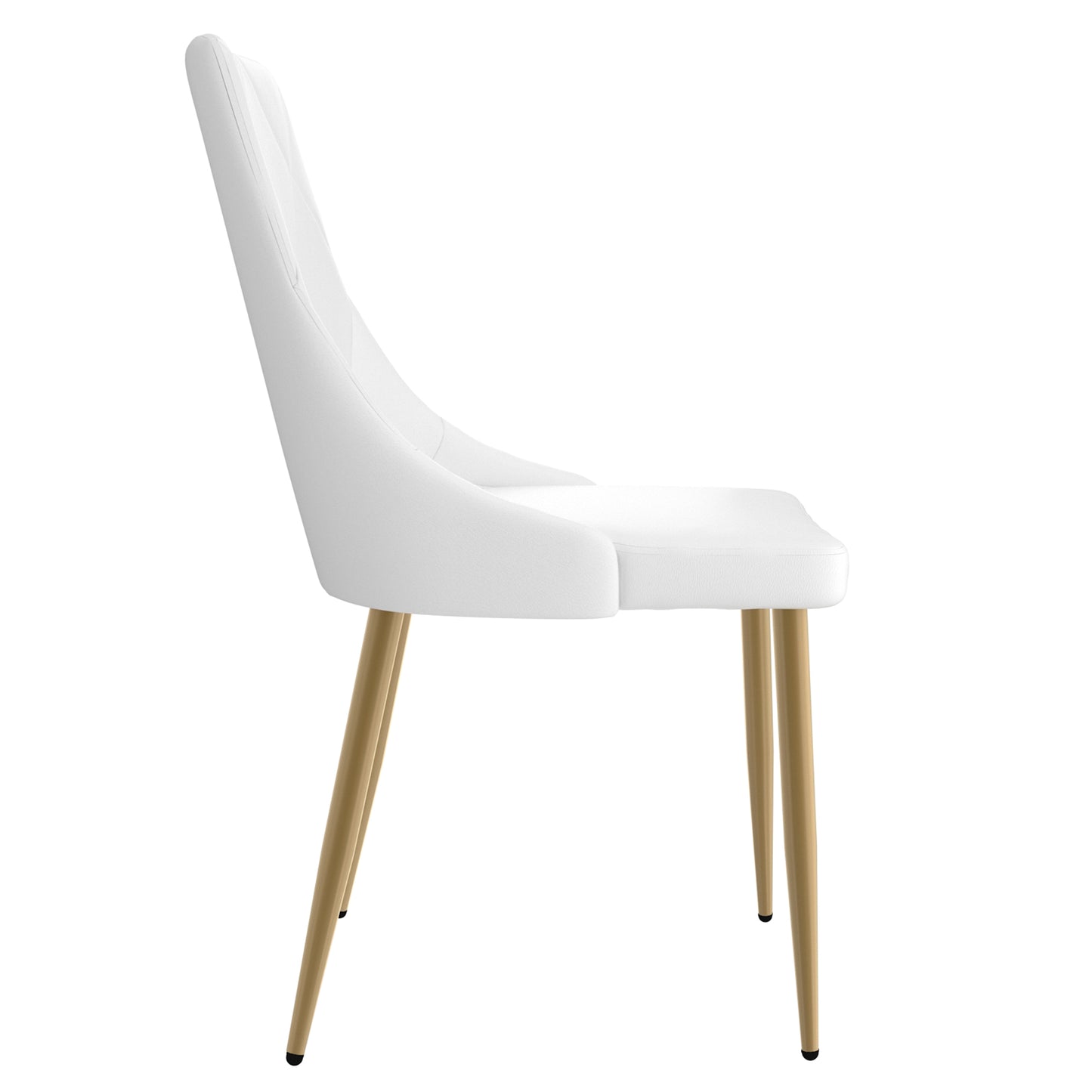 Antoine Side Chair in White and Aged Gold (Each)