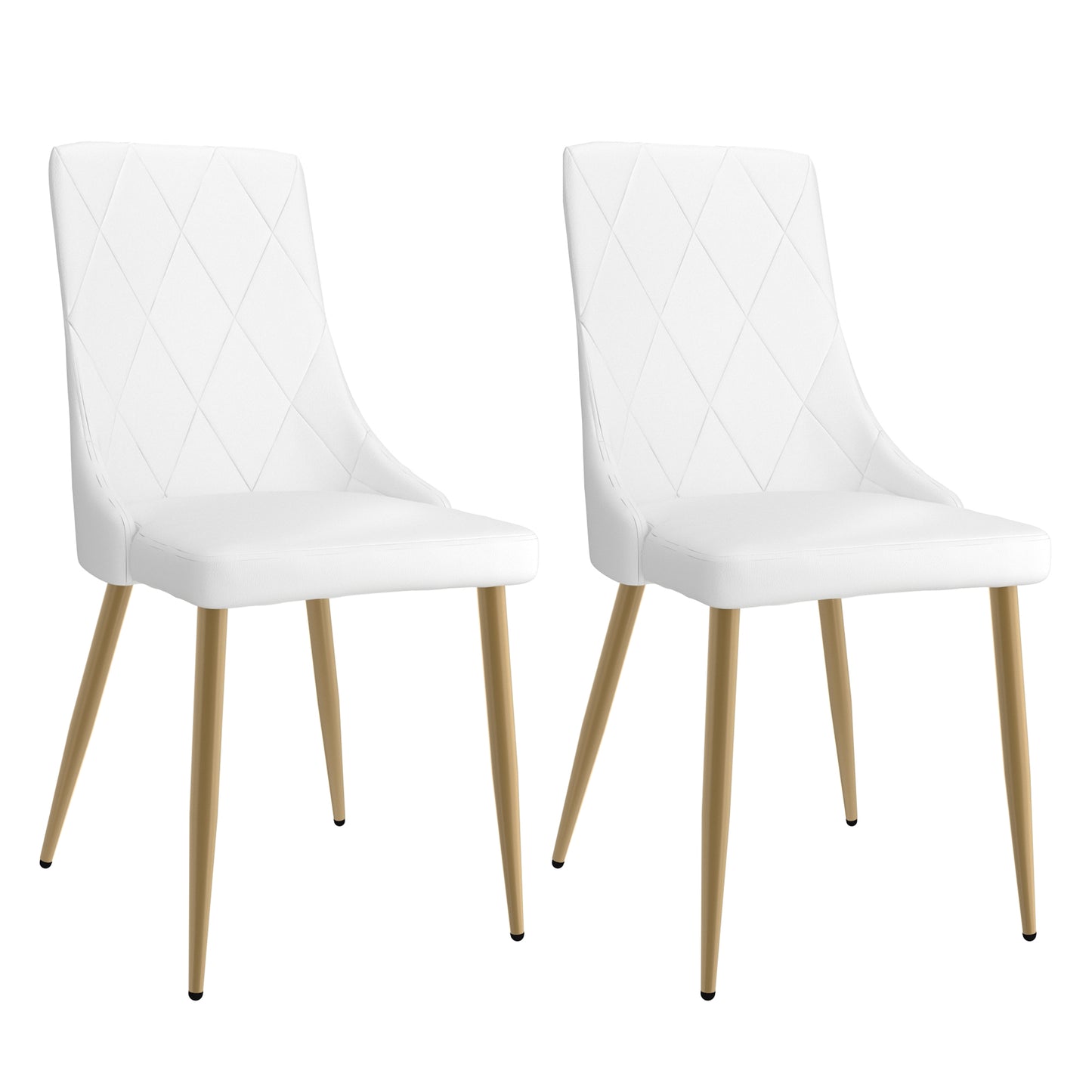 Antoine Side Chair in White and Aged Gold (Each)