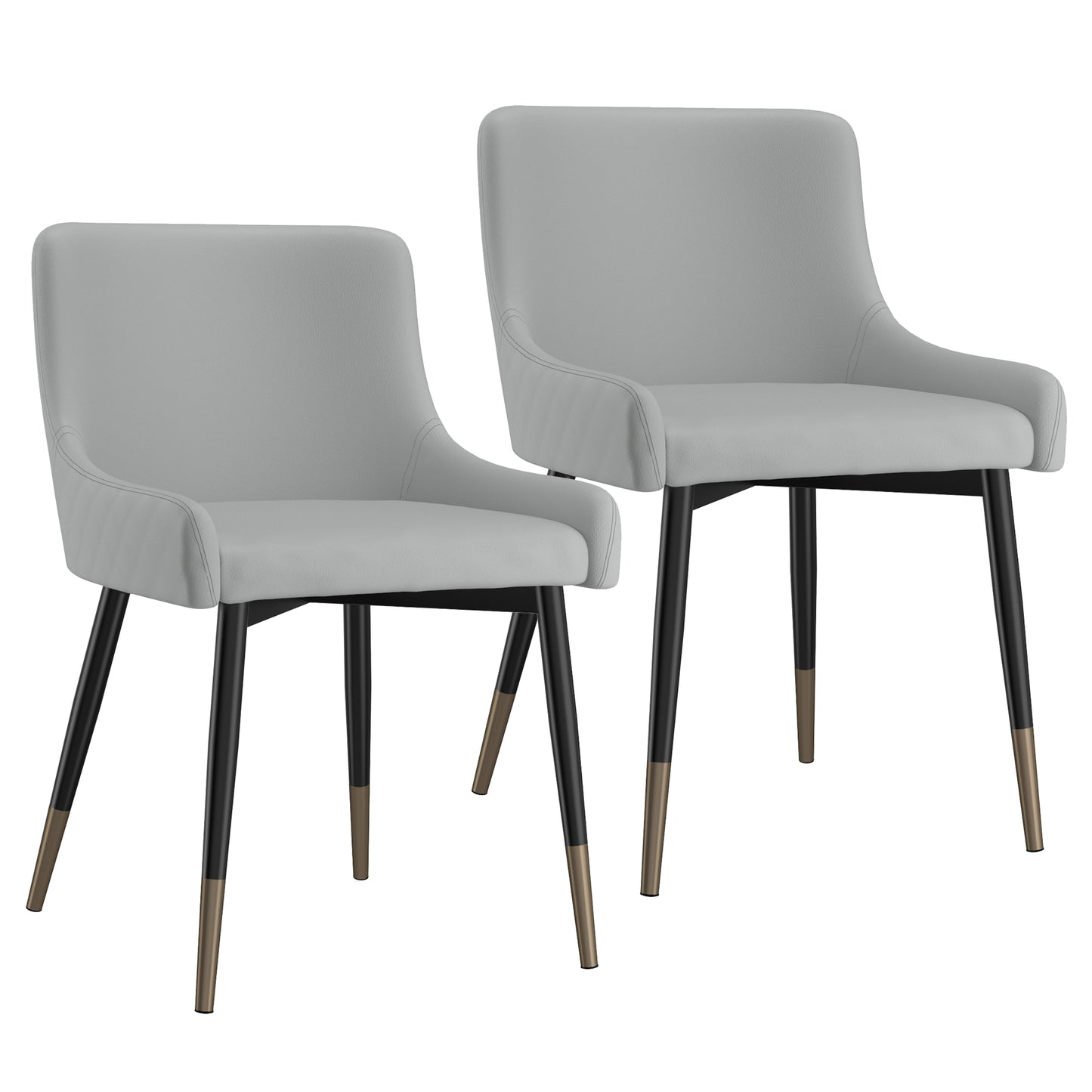 Xander Side Chair in Light Grey and Black (Each)