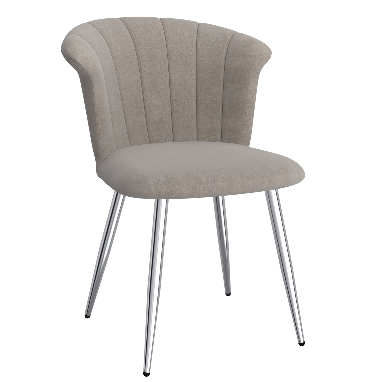 Orchid Side Chair in Grey and Chrome (Each)