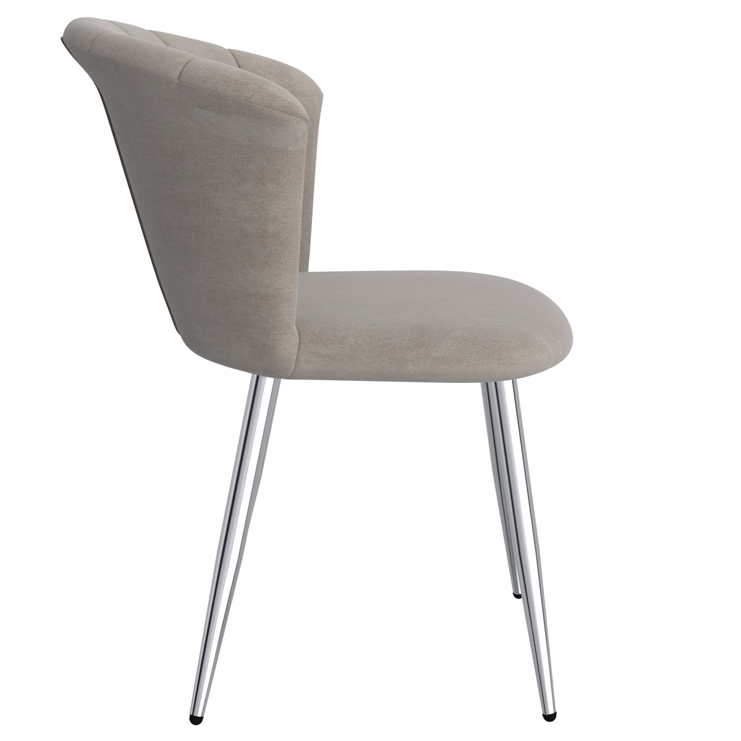 Orchid Side Chair in Grey and Chrome (Each)