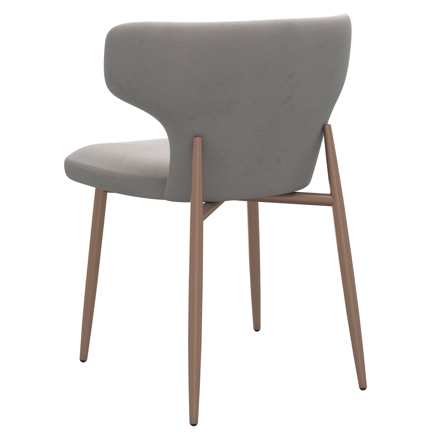 Akira Side Chair in Grey and Aged Gold (Each)