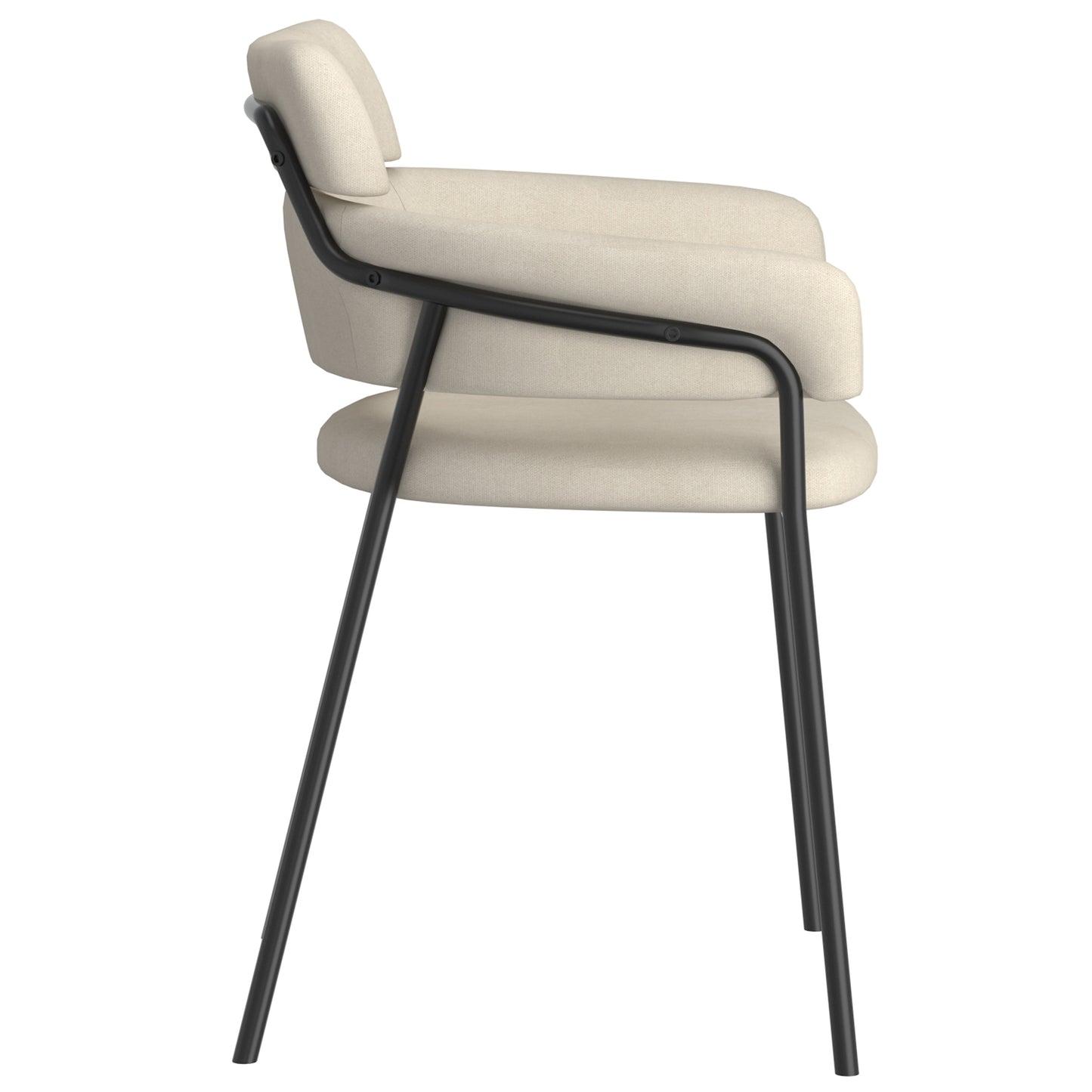 Axel Side Chair in Beige and Black (Each)