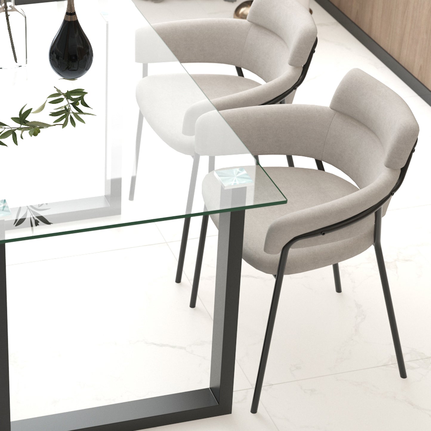 Axel Side Chair Grey and Black (Each)