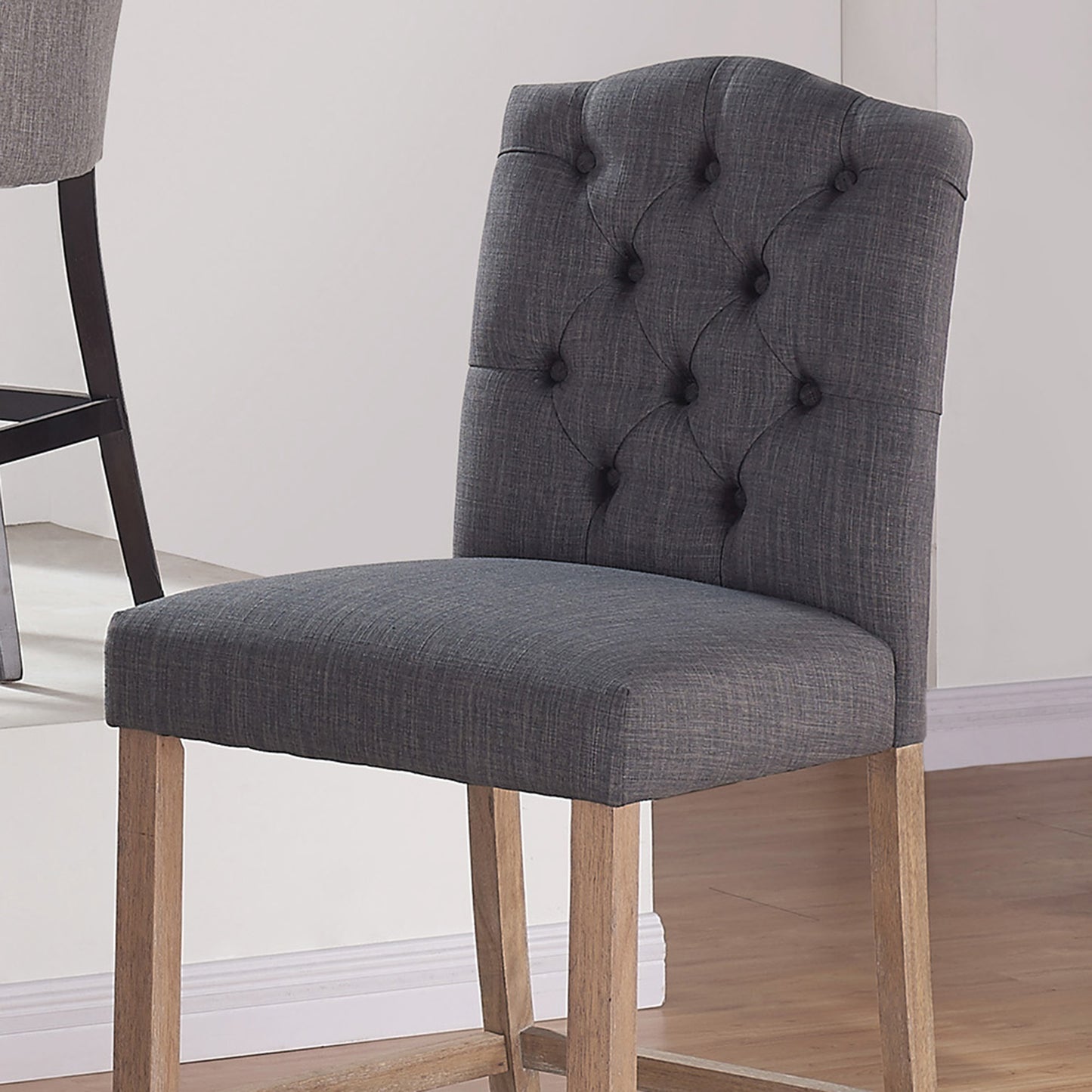 Lucian 26" Counter Stool, Set of 2 in Grey and Washed Grey