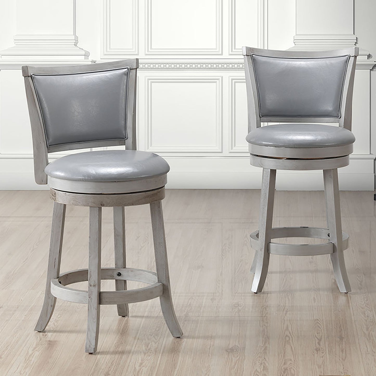 Rowan 26" Counter Stool, Set of 2 in Grey
