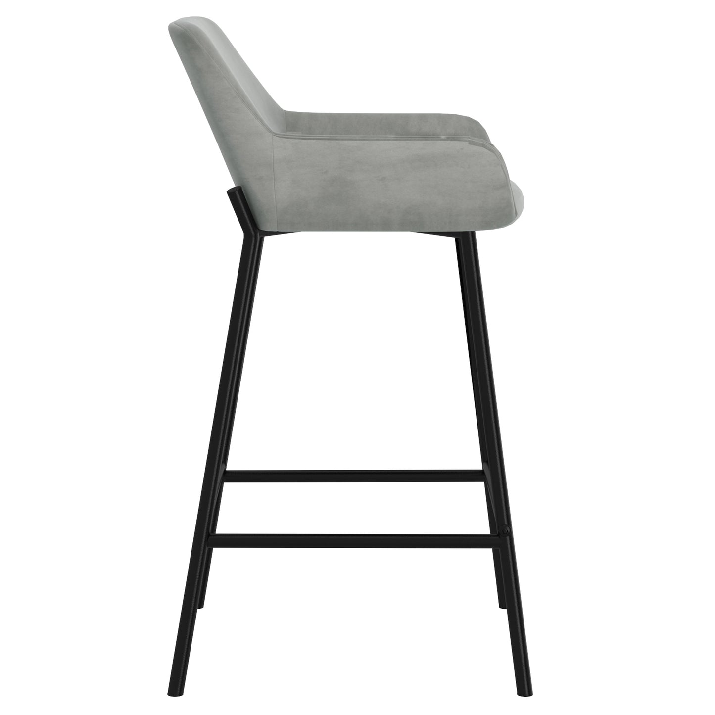 Baily 26" Counter Stool, Set of 2 in Grey and Black