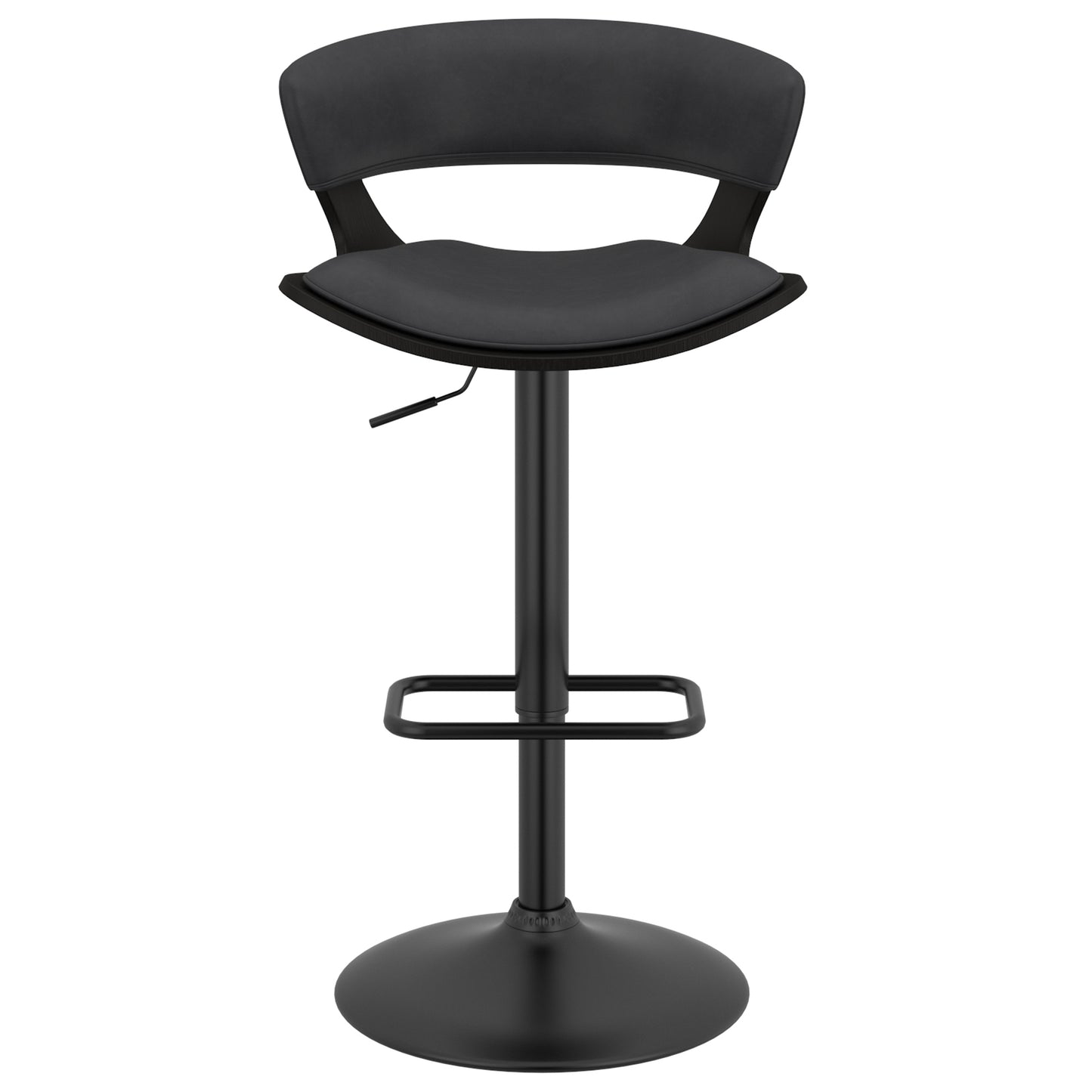 Rover Adjustable Air Lift Stool in Charcoal and Black