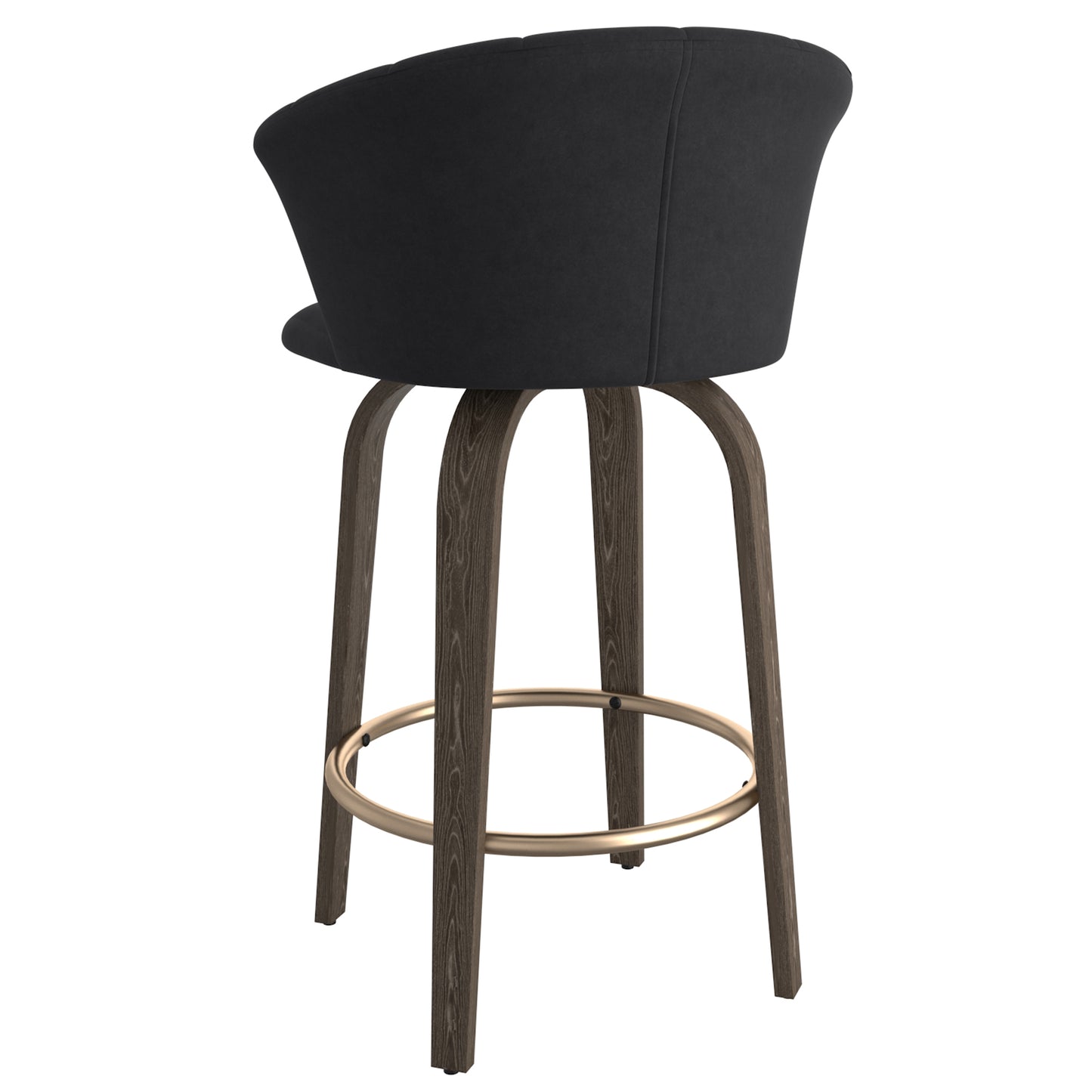 Tula 26" Counter Stool in Black and Washed Oak