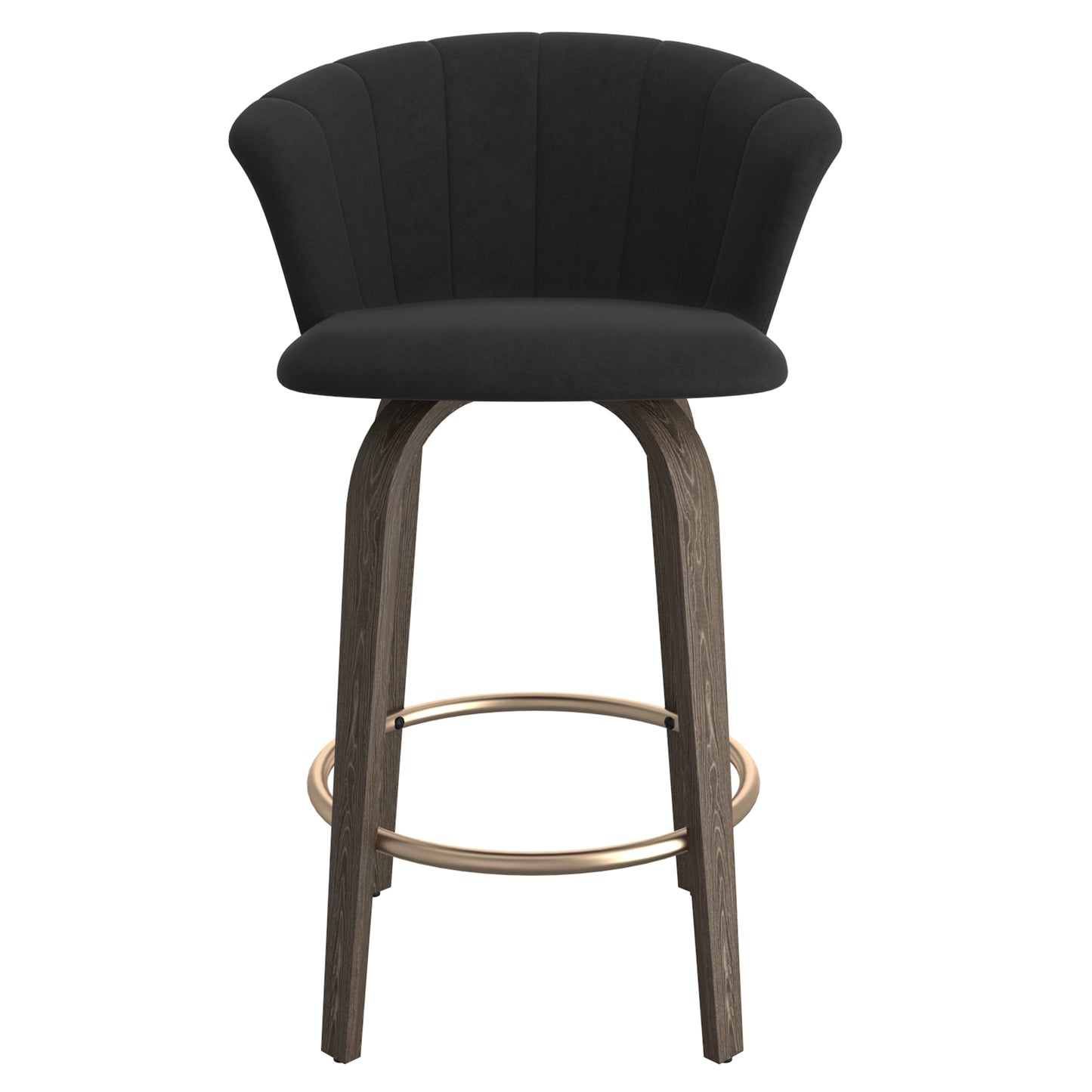 Tula 26" Counter Stool in Black and Washed Oak
