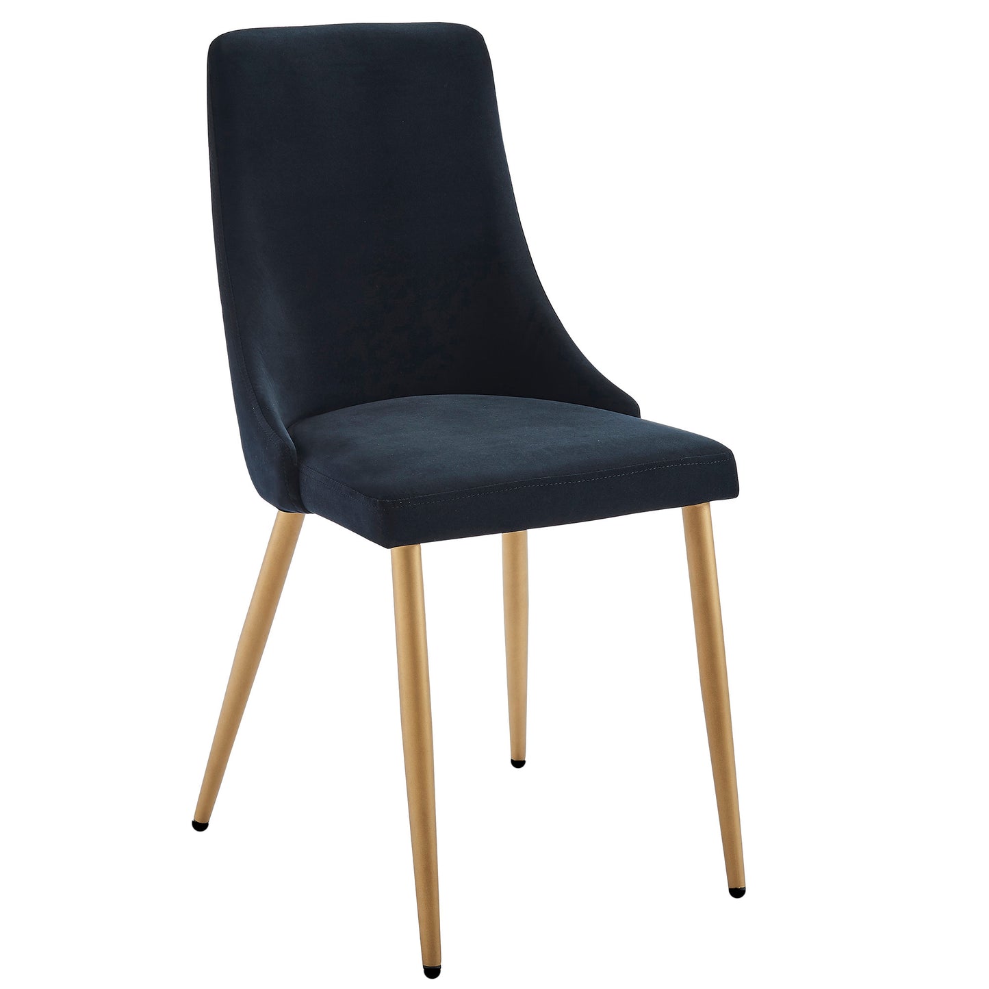Carmilla Dining Set in Aged Gold with Black Chair (Table + 4 Chairs)