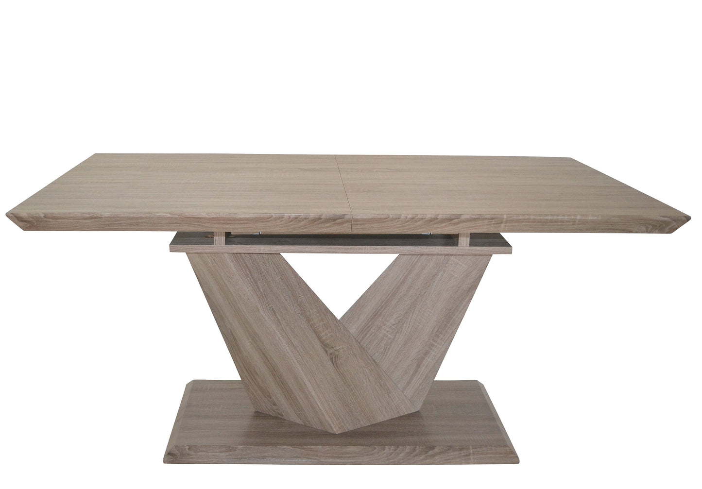Eclipse/Silvano Dining Set in Oak with Grey Chair (Table + 6 Chairs)