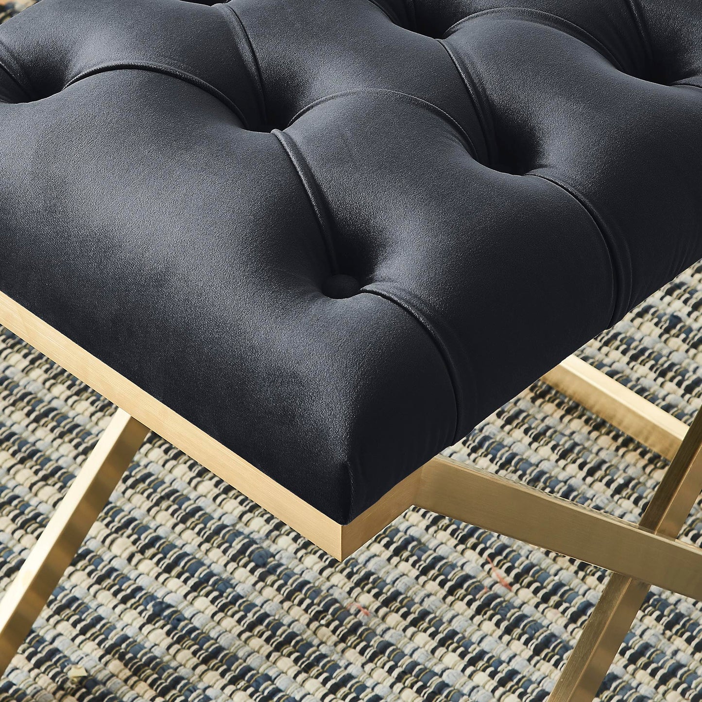 Rada Bench in Black and Gold