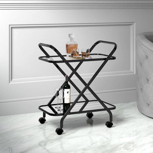 Oriso 2-tier Bar Cart in Black