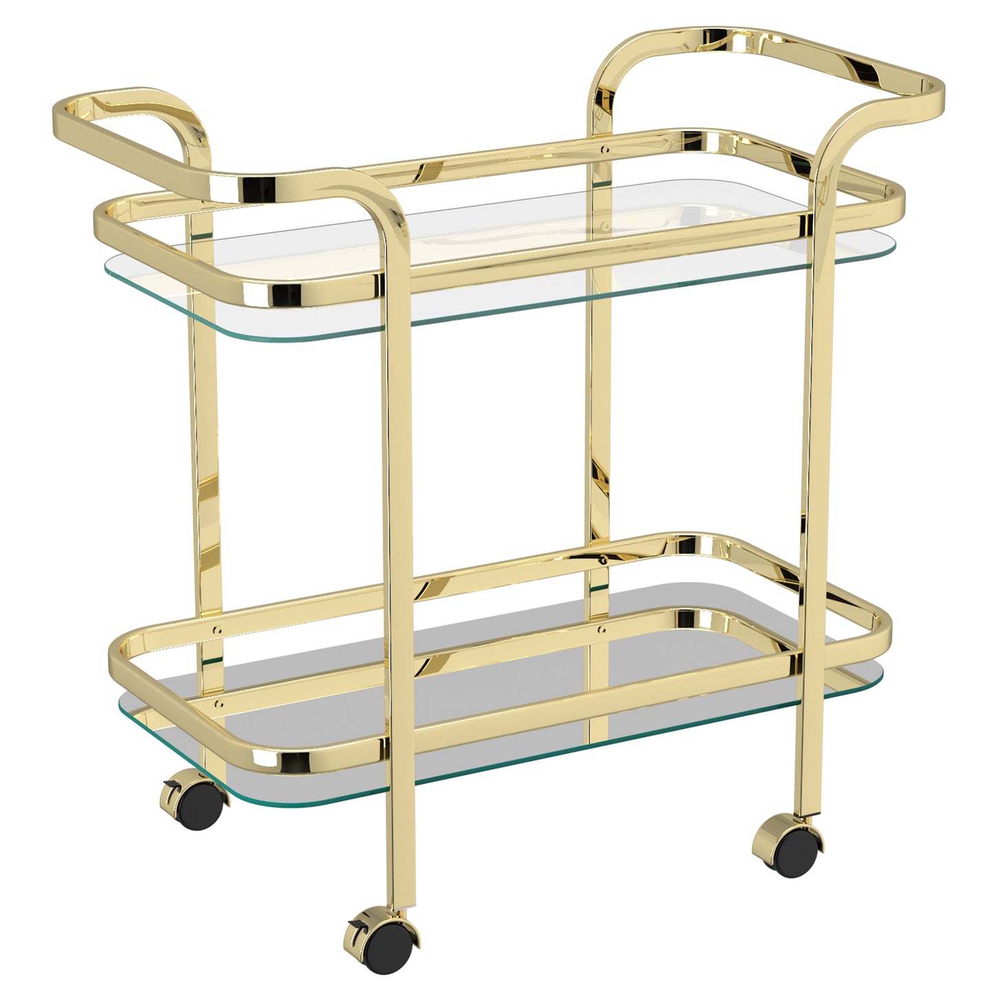 Zedd 2-Tier Bar Cart in Gold