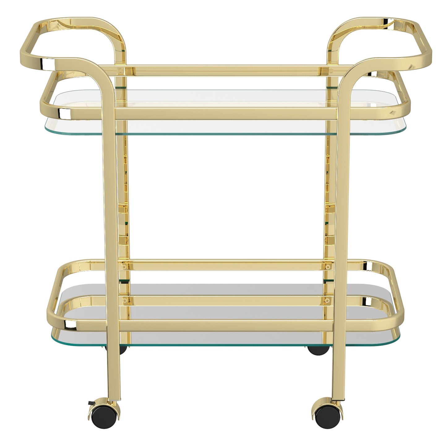 Zedd 2-Tier Bar Cart in Gold