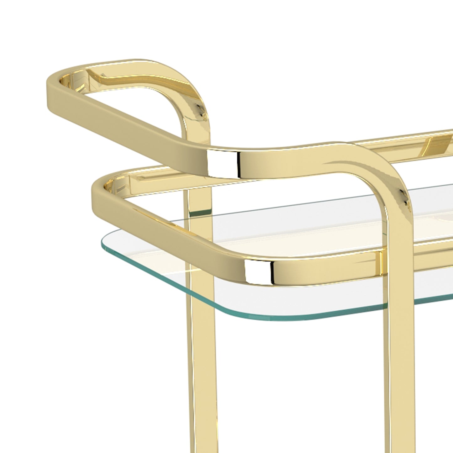 Zedd 2-Tier Bar Cart in Gold