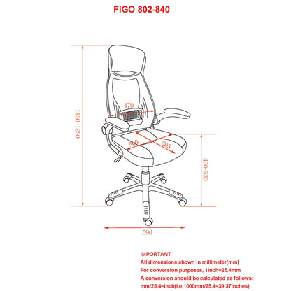 Figo Office Chair in Grey and Black