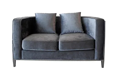 Canapé 2 places rond Ruby gris foncé