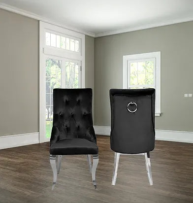 Chaise de salle à manger noire Lilly (chacune)