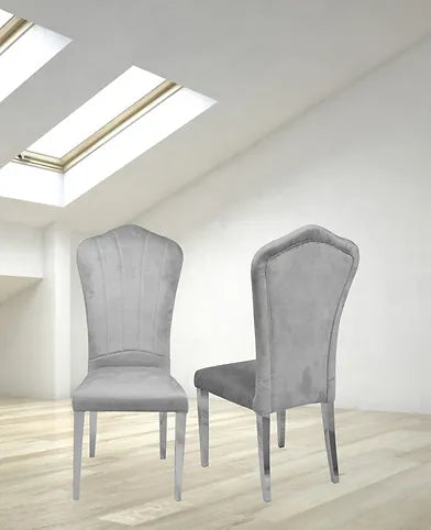 Chaise de salle à manger Monica gris clair (chacune)