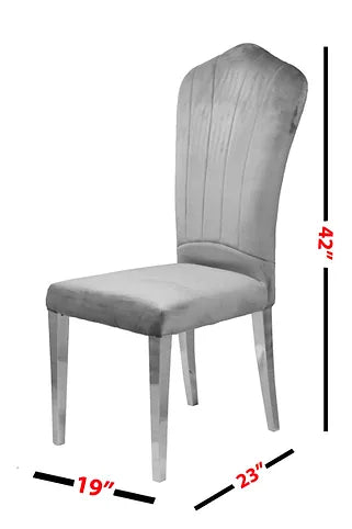 Monica Light Grey Dining Chair (Each)