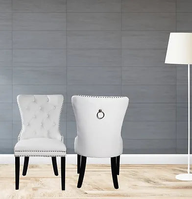 Chaises en cuir PU blanc Madrid (chacune)