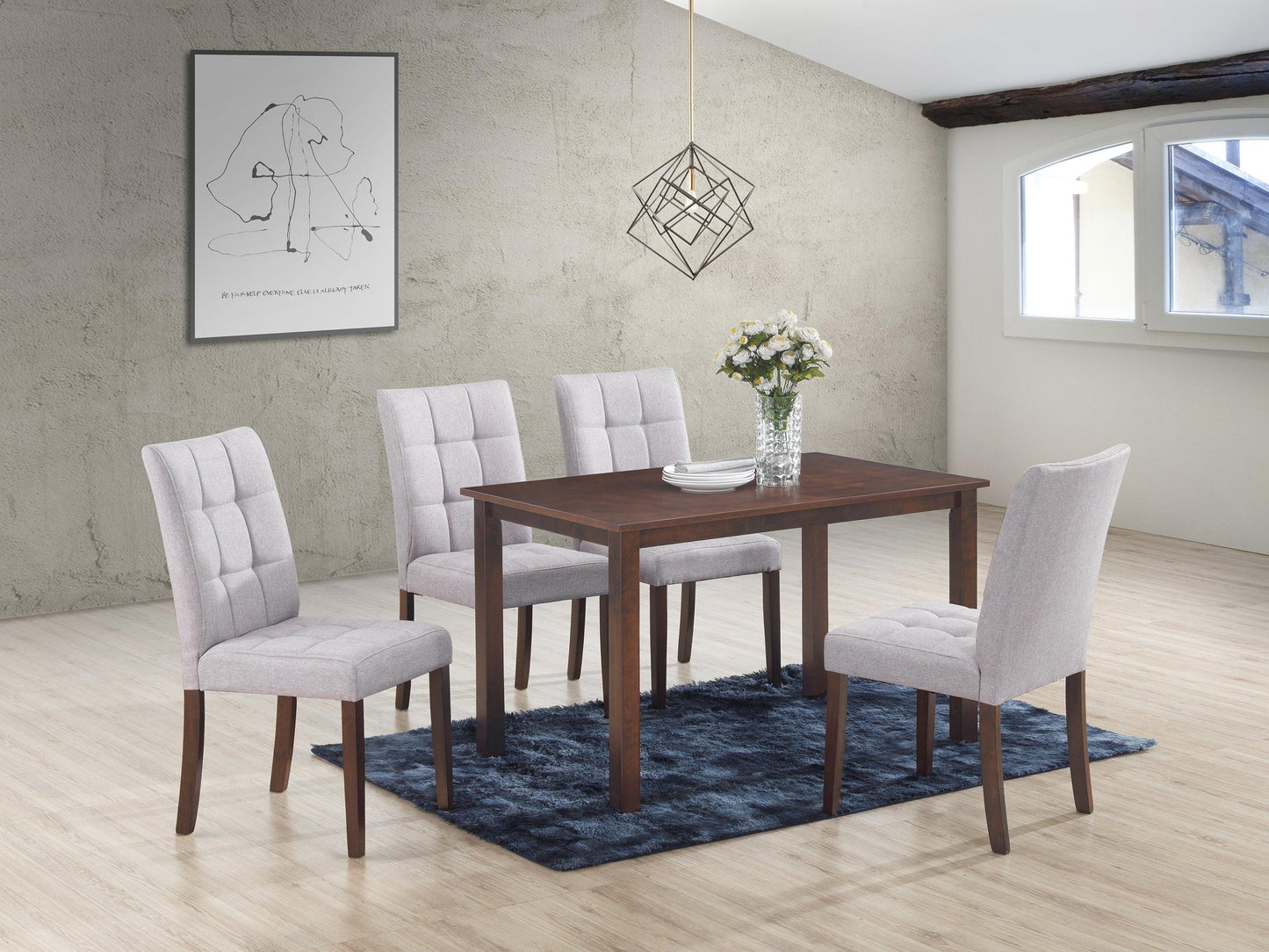 Clare Light Grey 5 Pc. Dining Set - Furnify.ca
