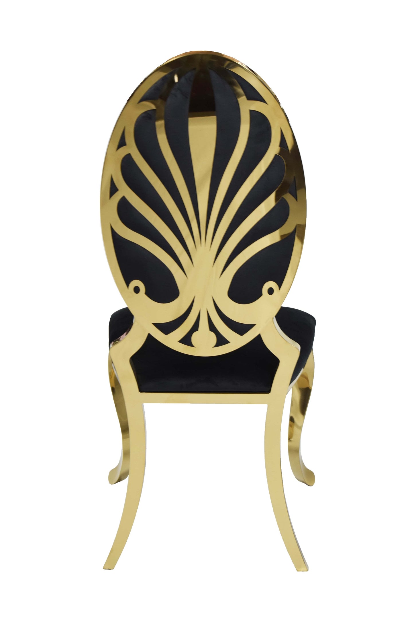 Gold Finish (ICE) Black Velvet Dining Chair (Each)