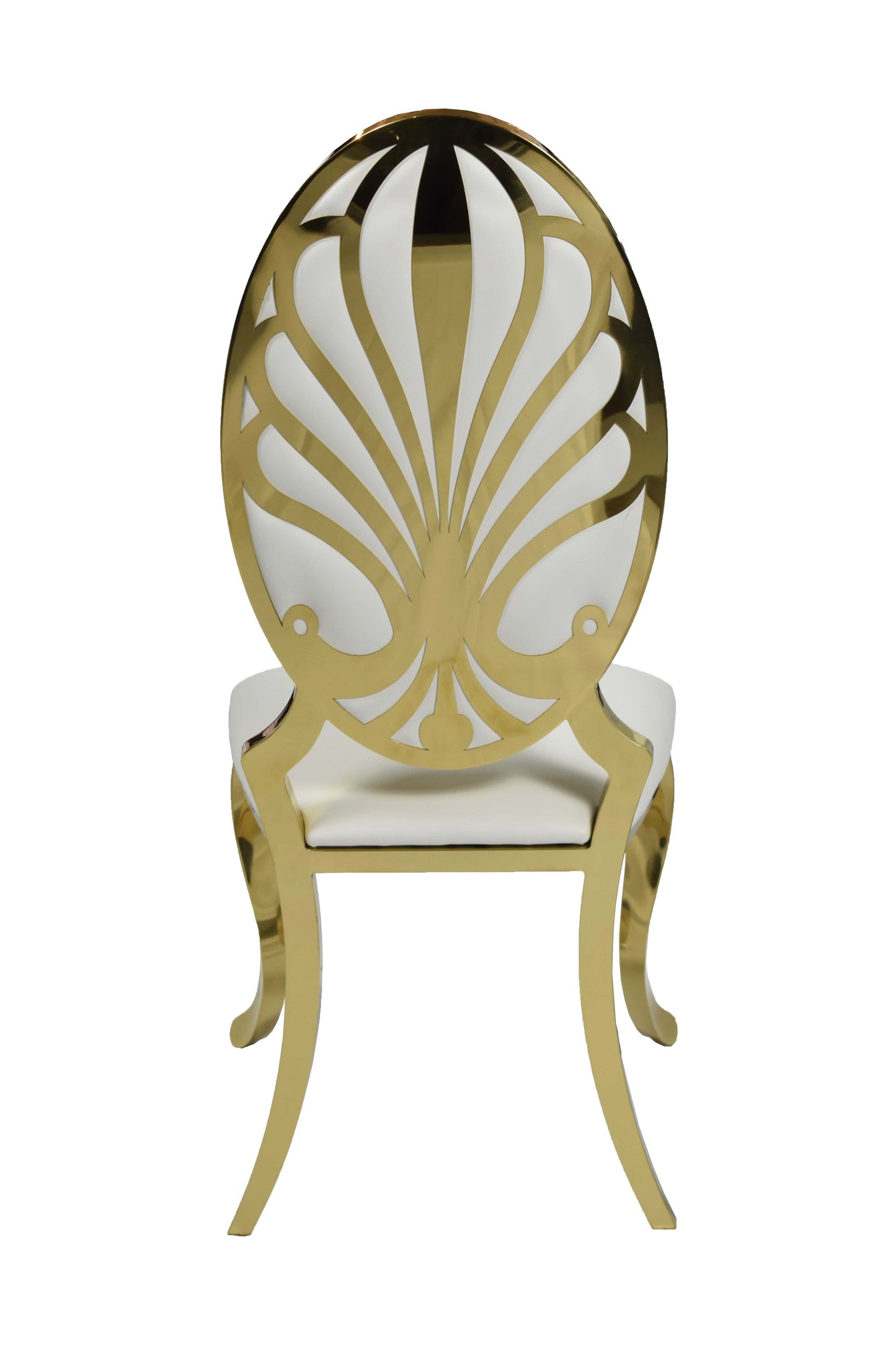 Ice Gold White PU Leather Dining Chair (Each)