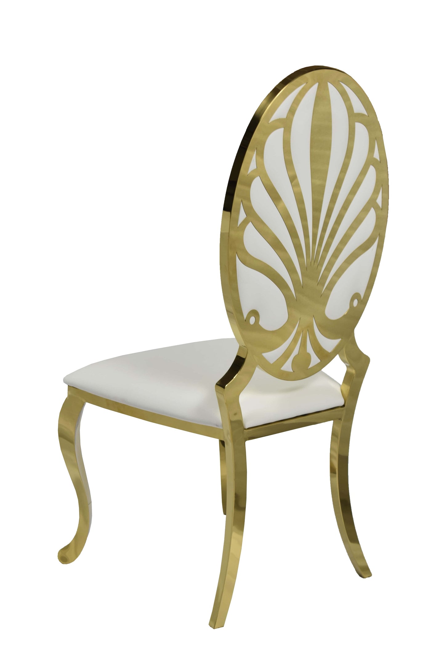 Ice Gold White PU Leather Dining Chair (Each)