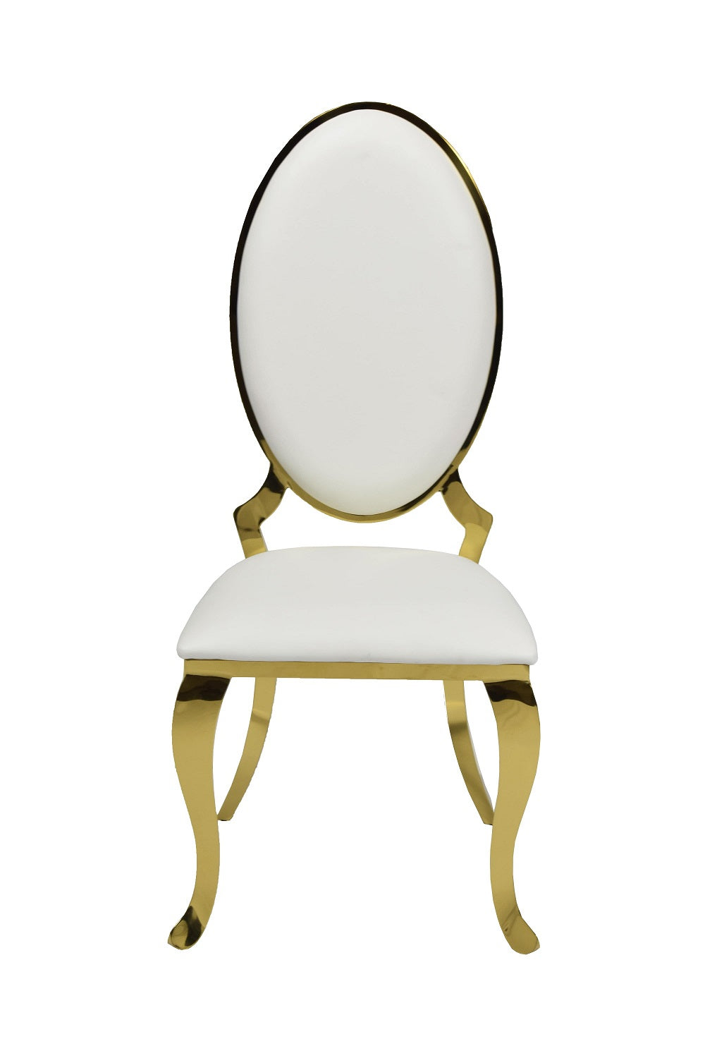 Ice Gold White PU Leather Dining Chair (Each)