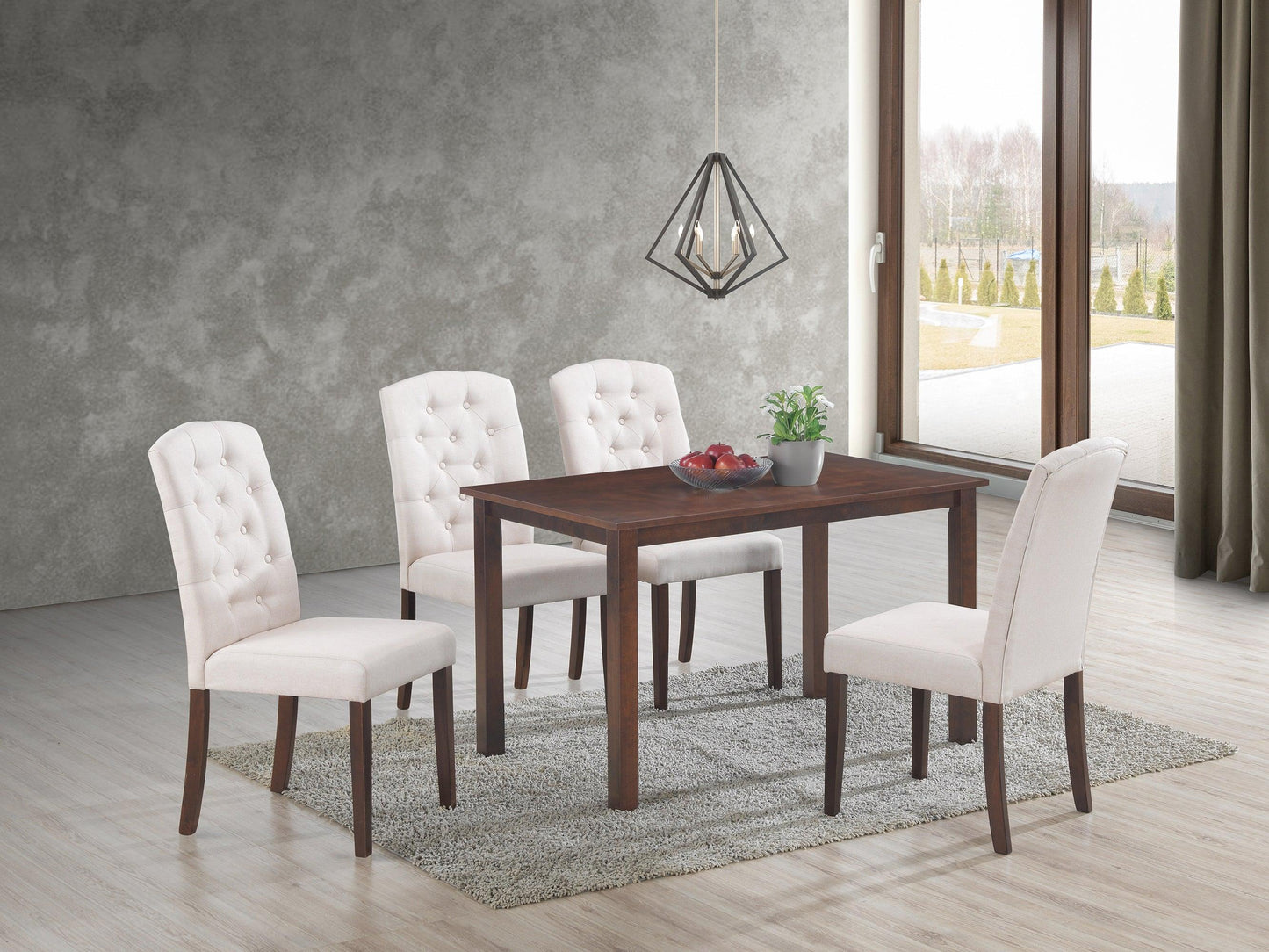 Ingrid Beige 5 Pc. Dining Set - Furnify.ca