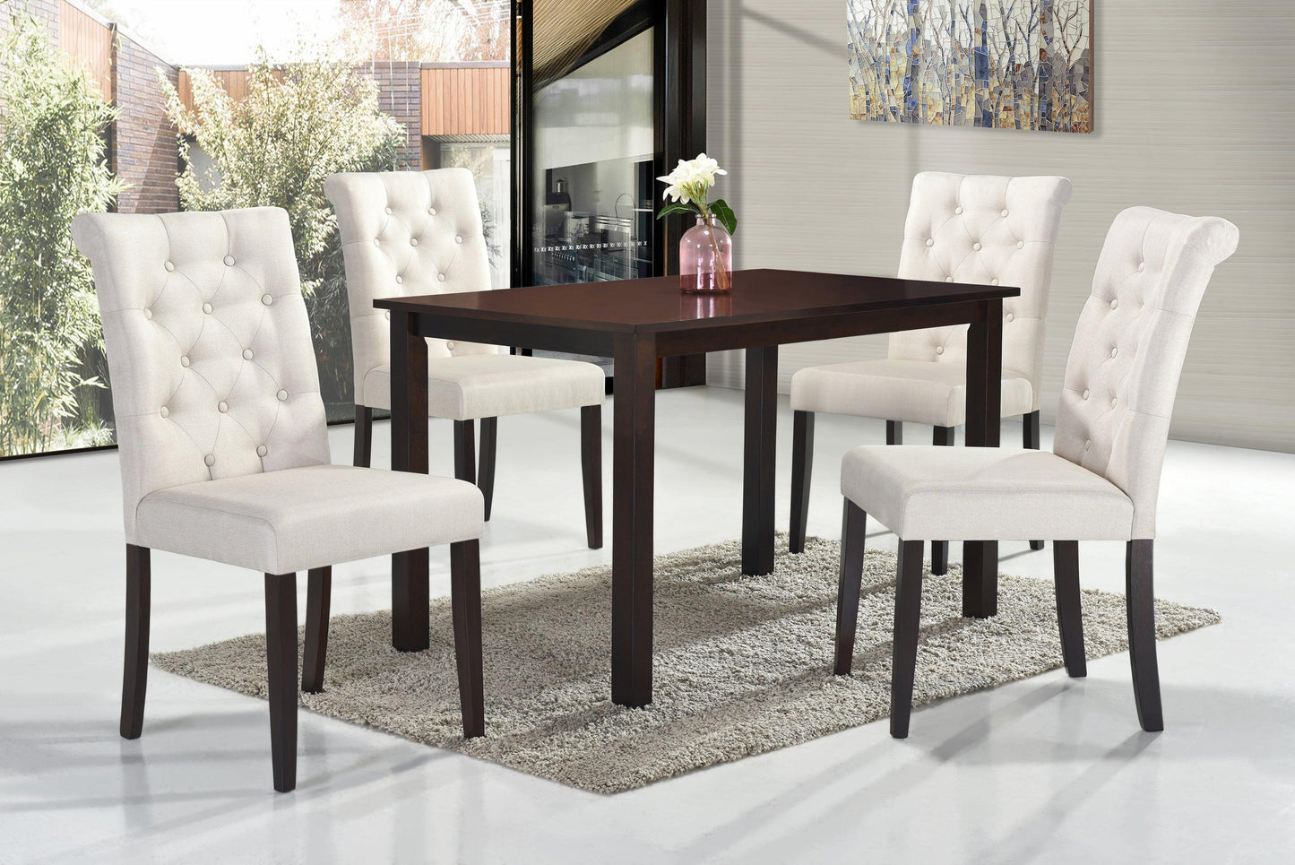 Roxy Beige 5 Pc. Dining Set - Furnify.ca