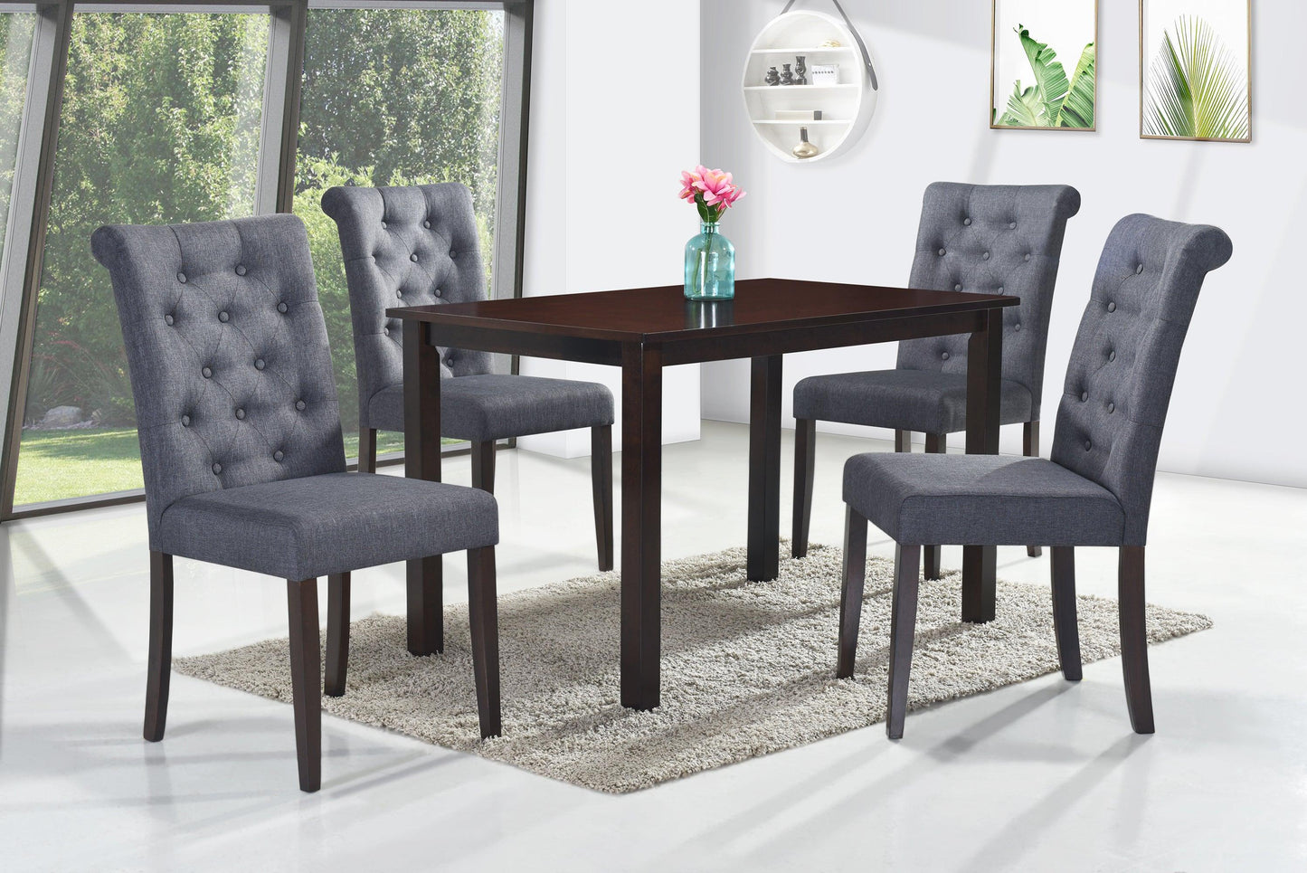 Roxy Dark Grey 5 Pc. Dining Set - Furnify.ca