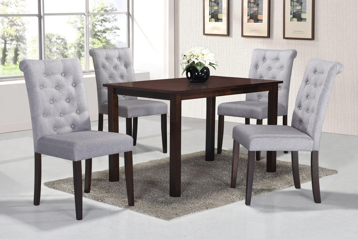 Roxy Light Grey 5 Pc. Dining Set - Furnify.ca