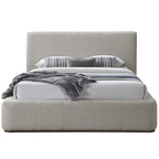 Lit plateforme Harrod en coloris champignon et noyer 