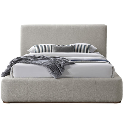 Lit plateforme Harrod en coloris champignon et noyer 