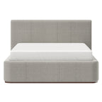 Lit plateforme Harrod en coloris champignon et noyer 