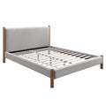 Zoran Platform Bed in Mushroom and Walnut