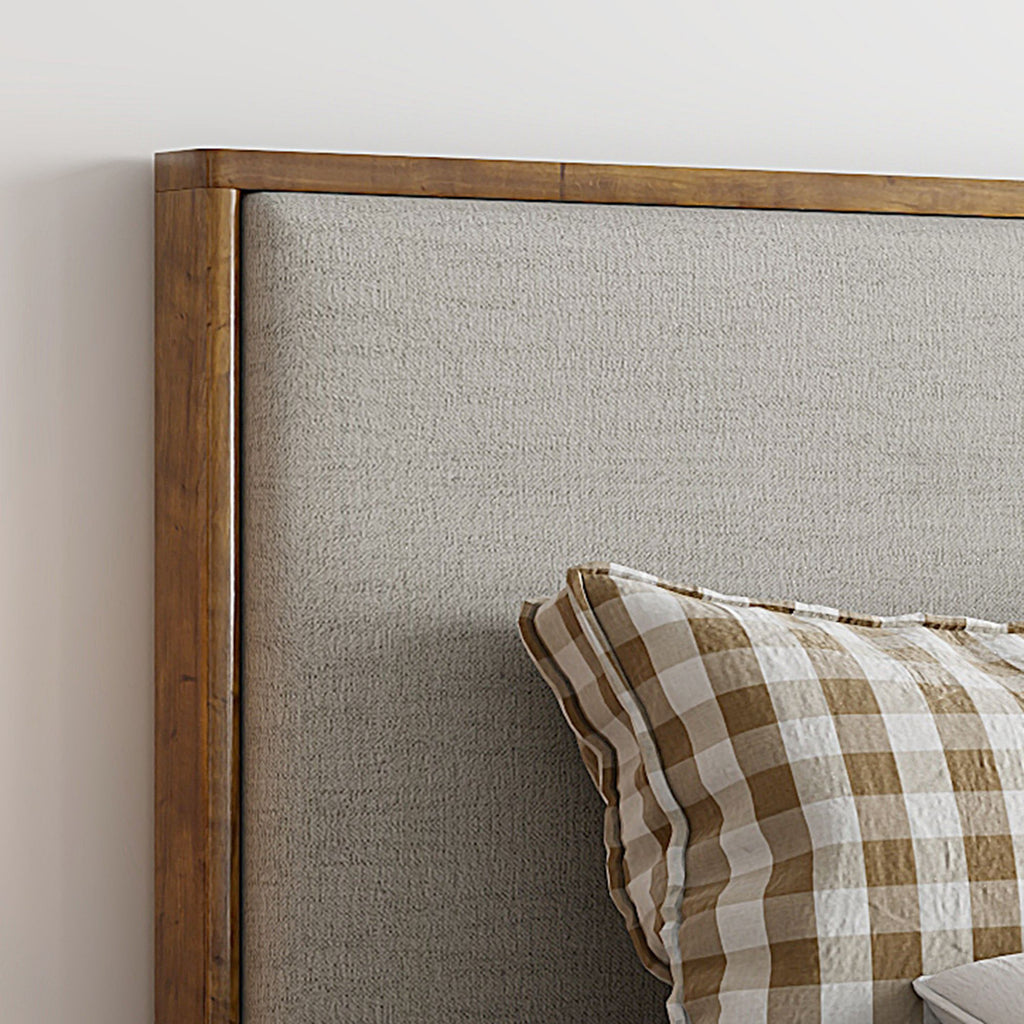 Andover Platform Bed with Drawer in Oat