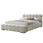 Pasha Platform Bed in Beige Pearl