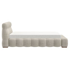 Pasha Platform Bed in Beige Pearl