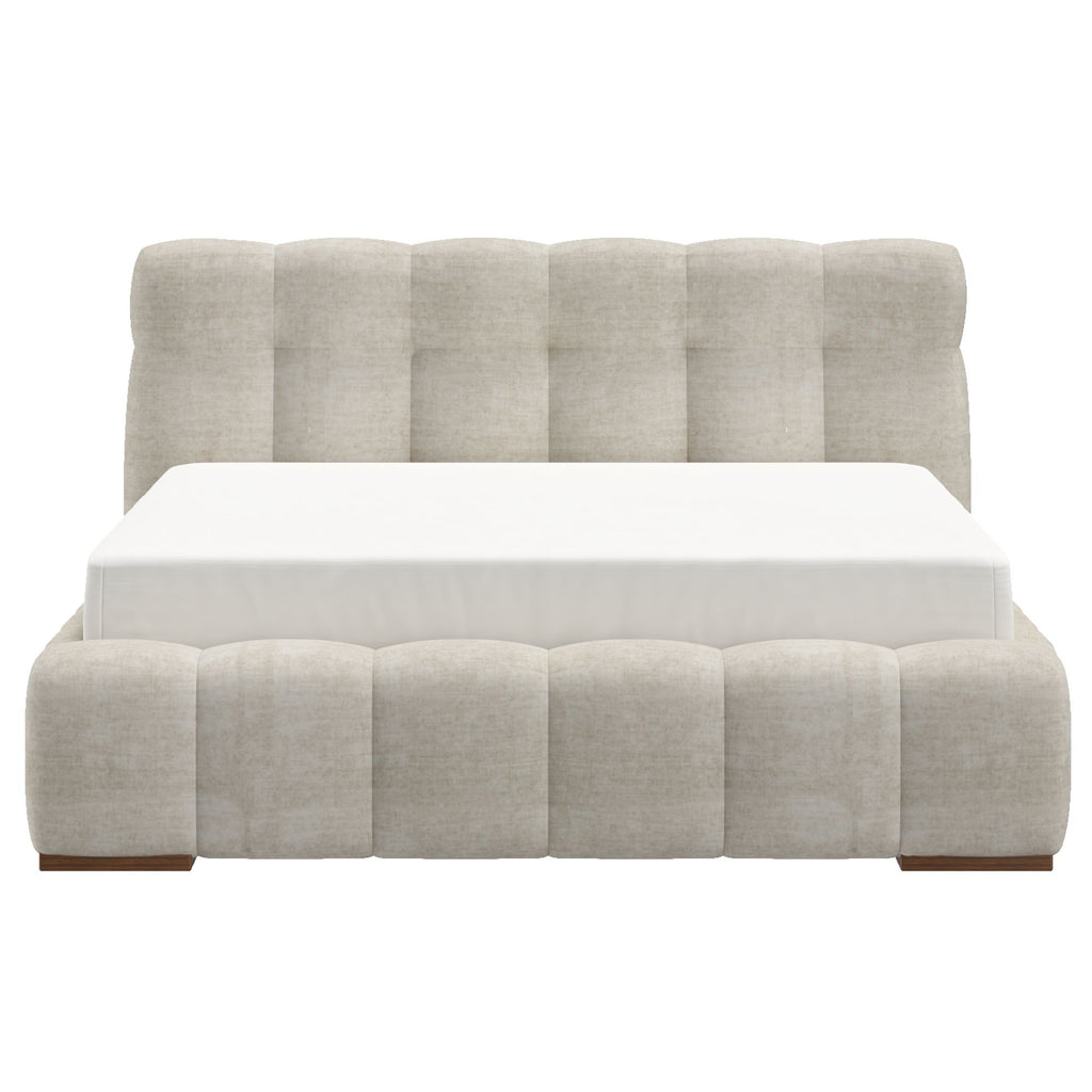 Pasha Platform Bed in Beige Pearl