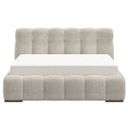 Pasha Platform Bed in Beige Pearl