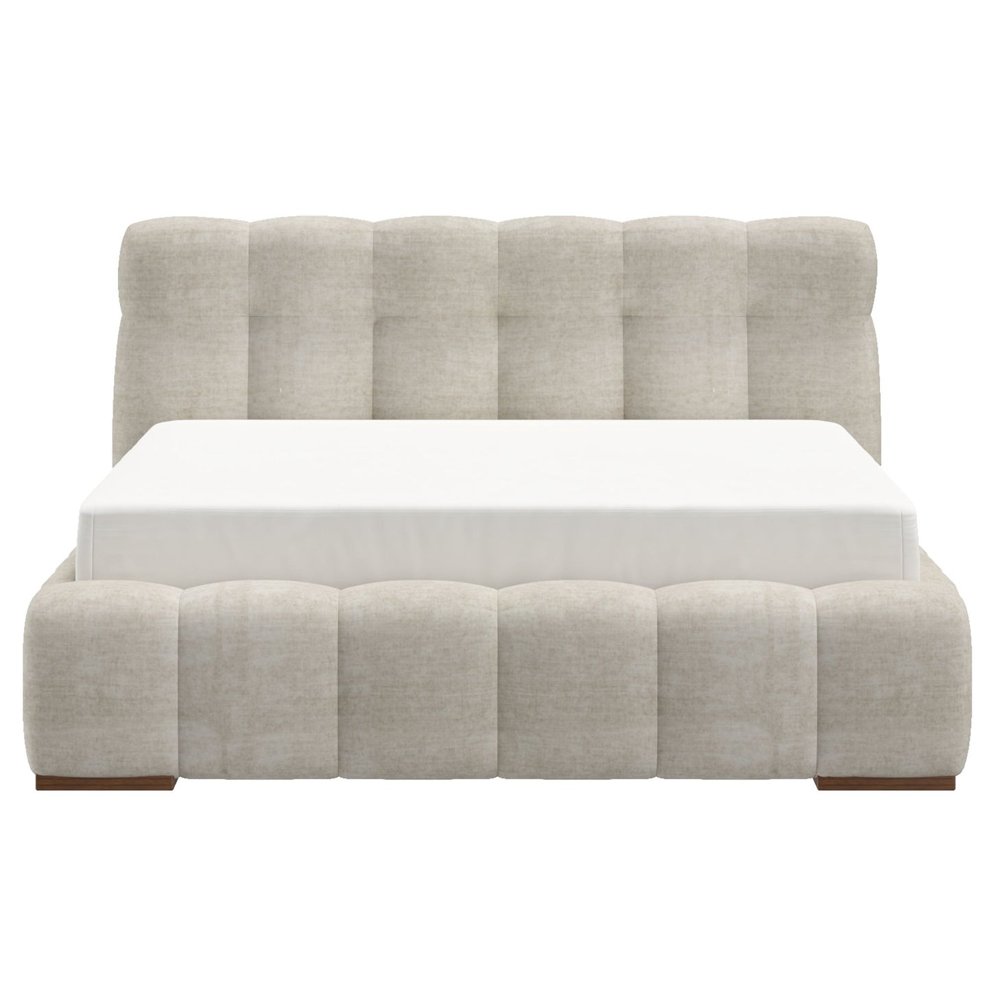 Lit plateforme Pasha couleur beige perle